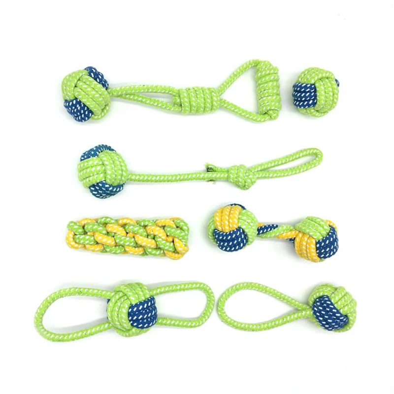 

Dog Toys Dogs Pet Supply Chew Teeth Clean Outdoor Traning Fun Playing Rope Ball Toy for Large Small Dog Cat Eight Kinds Choice