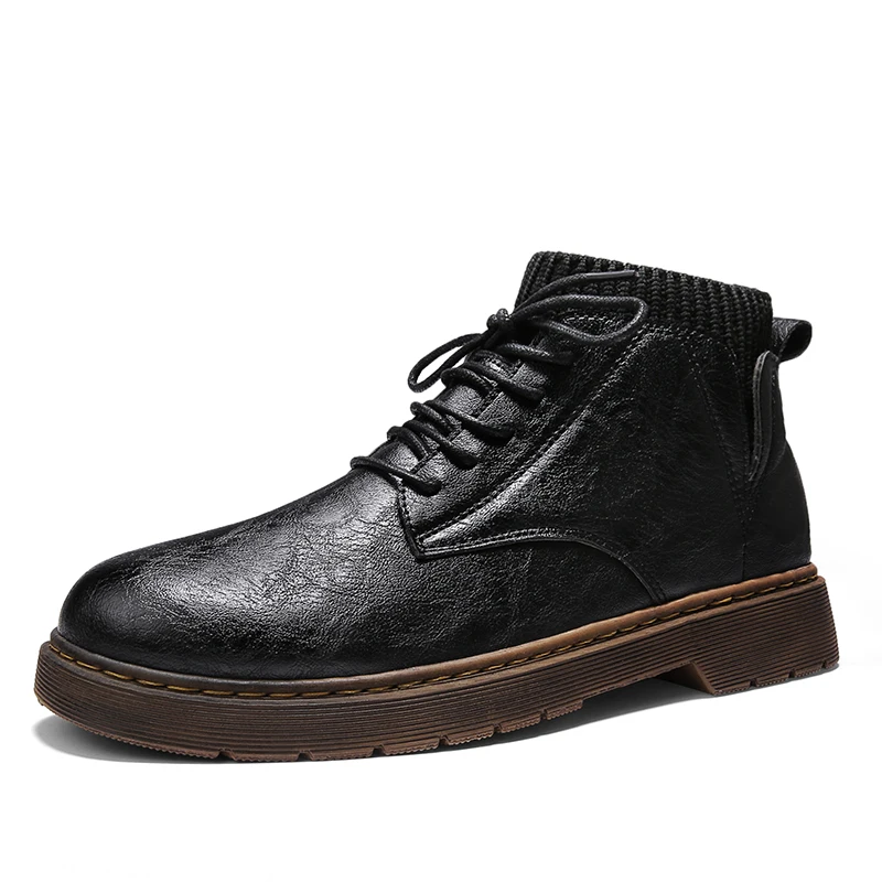 

Men Vintage Ankle Boots Comfortable Shoes Men Fashion Casual Boots Male Shoes Suitable Shoes High Top Sock Shoes Motorcycle Boot