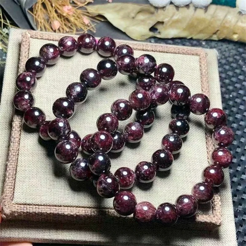 

10mm Natural Garnet Stone Dark Red Garnet Round Loose Beads For Jewelry Making DIY Bracelet Necklace Accessories Whlolesale