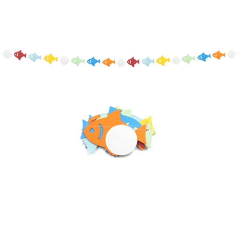 Multicolor 1 шт. цветные бумажные гирлянды маленькие рыбки для детской вечеринки на день рождения, украшения для детской вечеринки, подвесные украшения для дома и вечерние - Цвет: Multicolor