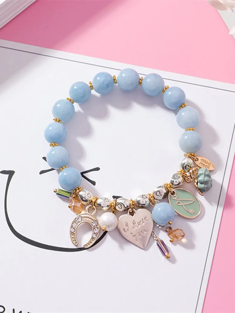 

Korean crystal bracelet Sen series ins net red fashion wild bracelet light luxury personality bracelets for women hand jewelry