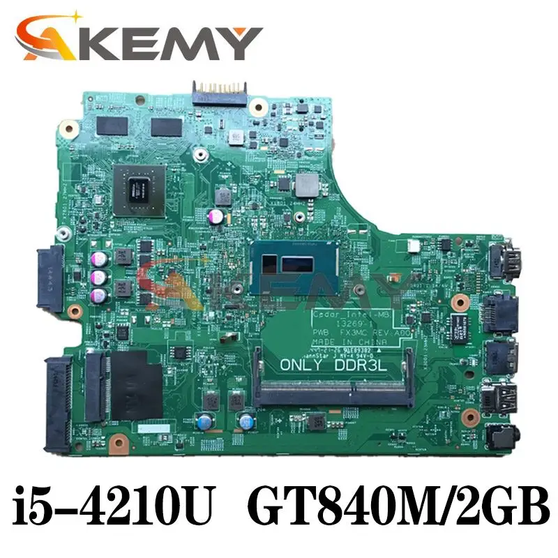 

Абсолютно новый телефон, GT840M 2G для DELL Inspiron 3543 3443 3542 3442 материнская плата 13269-1 FX3MC, системная плата 66KRV 100% тест