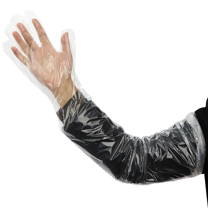 100 шт. одноразовые пластиковые перчатки для общего использования ZHEQOGZH с