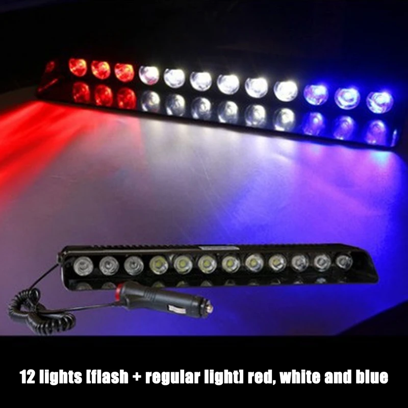 

Car Light Modification 12LED Suction Cup Strobe Police Lights Auto Warning Flashing Light Shovel Lamp