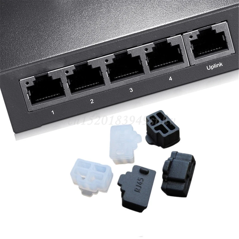 

100pcs/lot Ethernet Hub Port RJ45 Anti Dust Cover Cap Protector Plug RJ45 Dust Plug For Laptop/ Computer/ Router RJ45 Connector