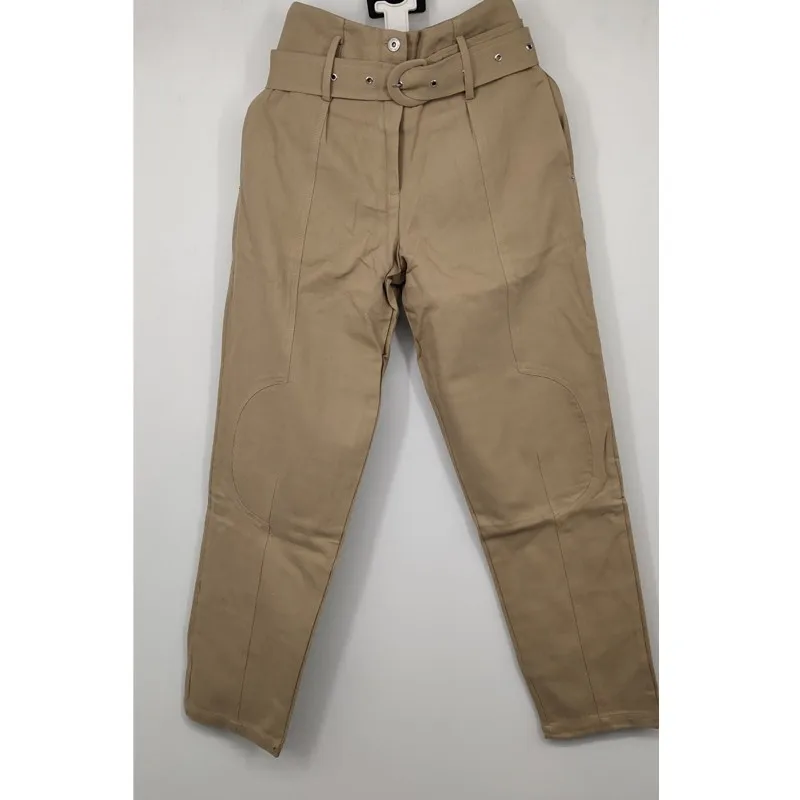 

YUERWANG Women Pants High Waisted Belt Straight Loose Casual Khaki Long Ladies Trousers 2021 Fashion All Match Autumn New