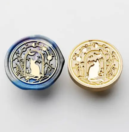 Gift Set: Scissors, Key, Queen, Butterfly, Cat, Moon, Mountain, Whale, Ginkgo, Rabbit, Rose, Alice, Nordic Wind, and Sealing Wax Stamp, Seal image 5