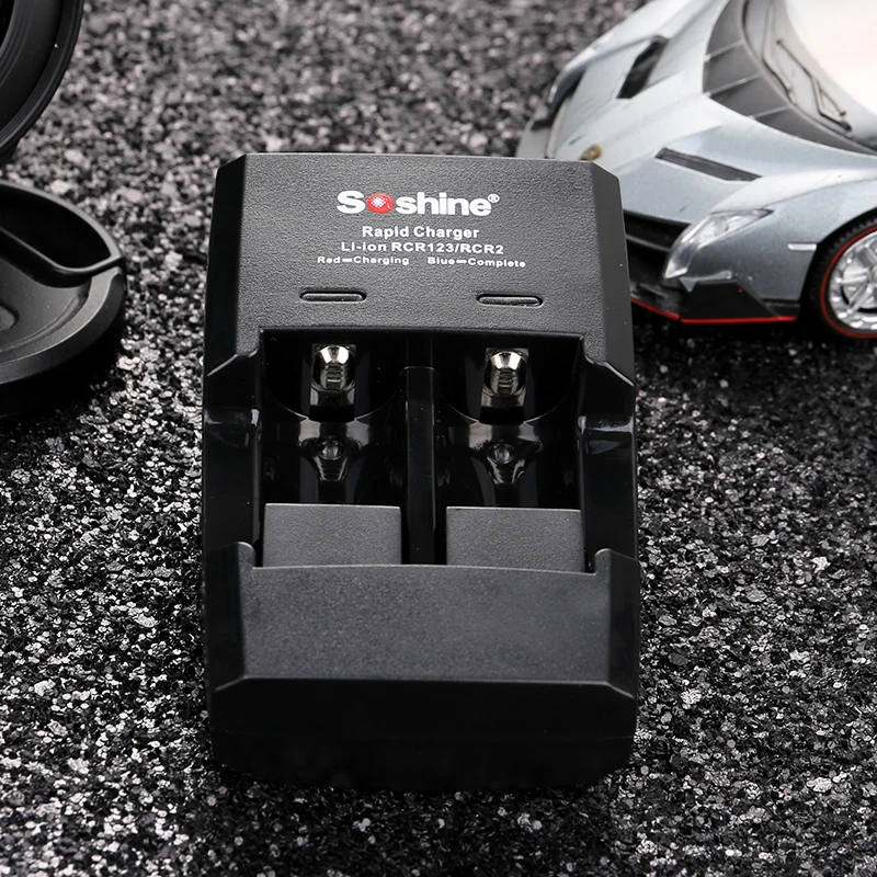 Умное быстрое зарядное устройство Soshine для Li-ion батарей RCR123 RCR2 CR2 16340 17335 с