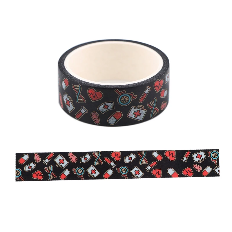 

20pcs/lot BH1429 Blinghero Washi Tape 15mmX5m Cartoon Adhesive Tape Masking Tape Label Tapes Stickers Gift for Nurse Doctor