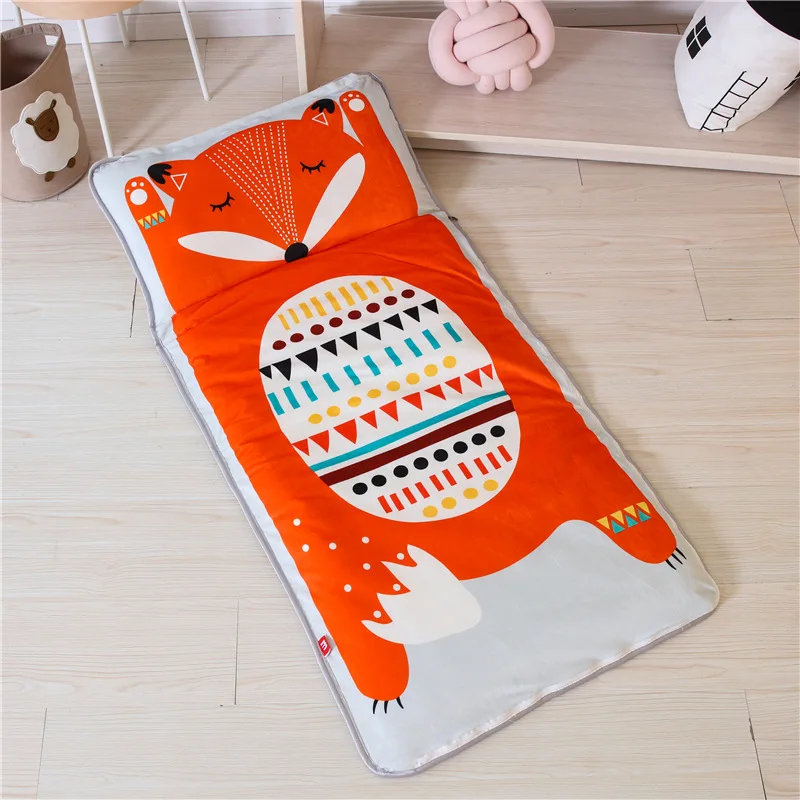 

155x75cm Cartoon Autumn Winter Sleeping Bag For Kids Pure Cotton Children Robot Anti Kick Sleep Sack Penguin Swaddle Wrap