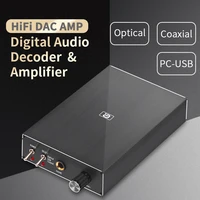 ayino da580 mini hifi digital audio decoder usb dac headphone amplifier 24bit 96khz input usbcoaxialoptical output rca amp12v