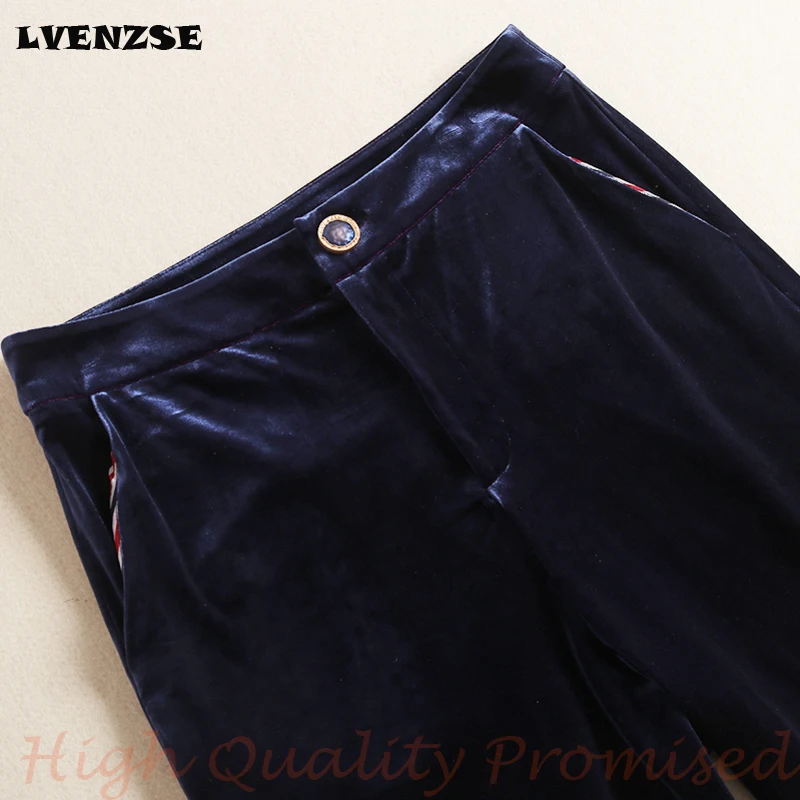 LVENZSE женские костюмы с асимметричными полосатыми штанами однобортный Блейзер и