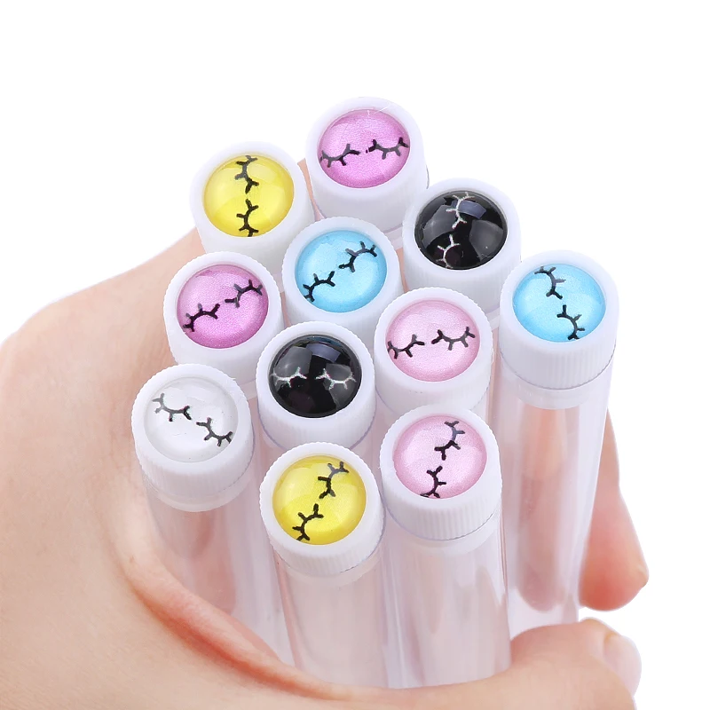 Colorful Reusable Eyelash Mascara Wand Tube Bulk Empty Eyelash Dust-proof Makeup Brush Bottle tool Wholesale Spoolie Container