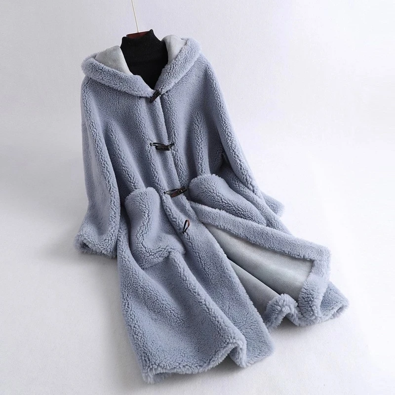 

Women Winter Jackets Wool Casual Coats Korean Style Jaqueta Feminina 2021 New Real Fur Coat High Quality Long Sheep Shearling