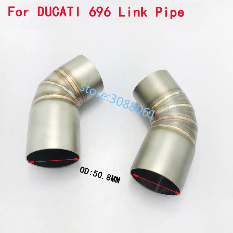 

Motorcycle Stainless Steel Exhaust Middle Pipe Motorbike Link Pipe Muffler For DUCATI 696 Ducati 796 795 Without Exhaust