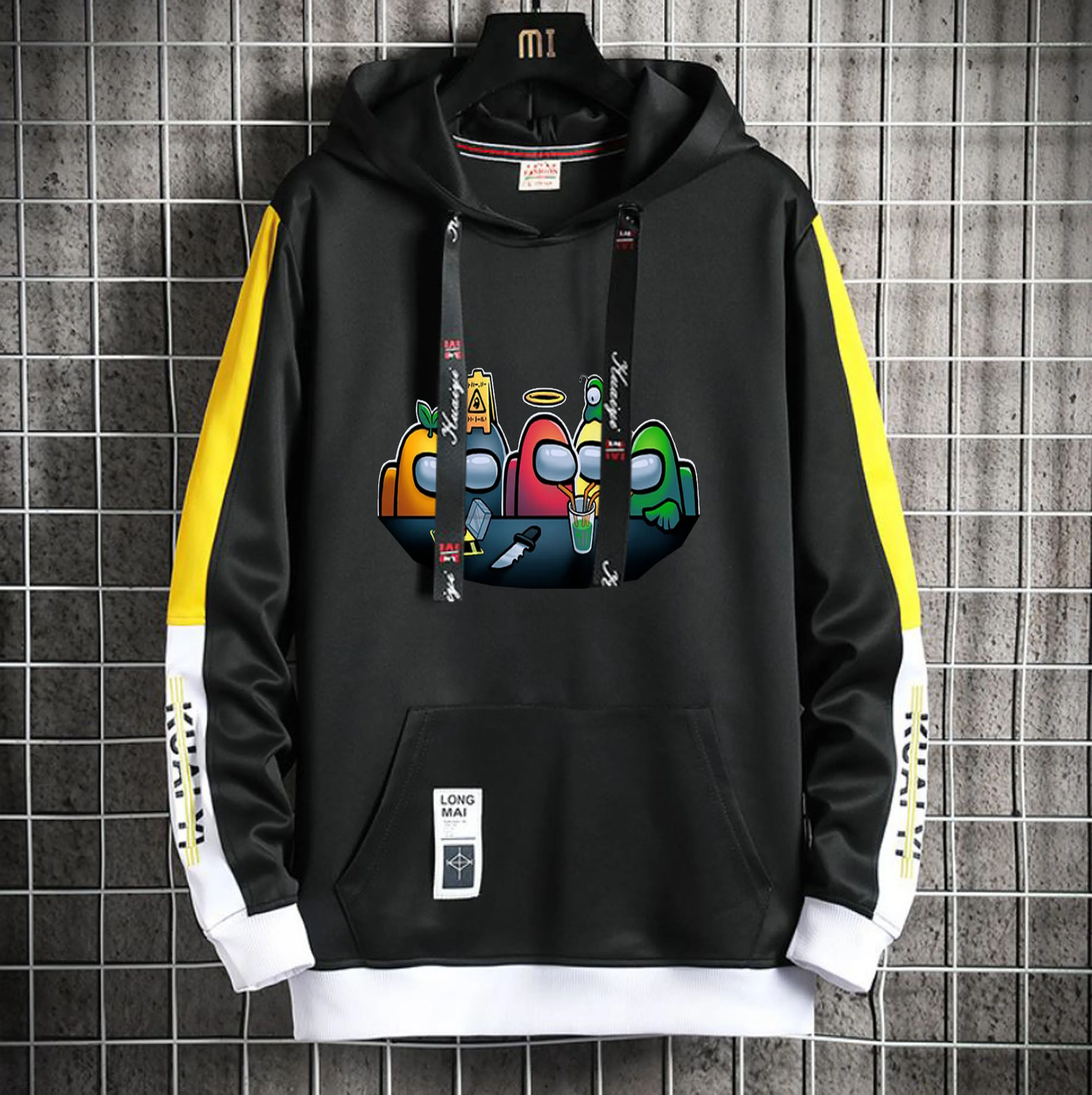 

anime Among Us Hoodie teenagers Popular Harajuku Hoodeds Pullover Streetwear Casual Fake Two-Piece jacket coat