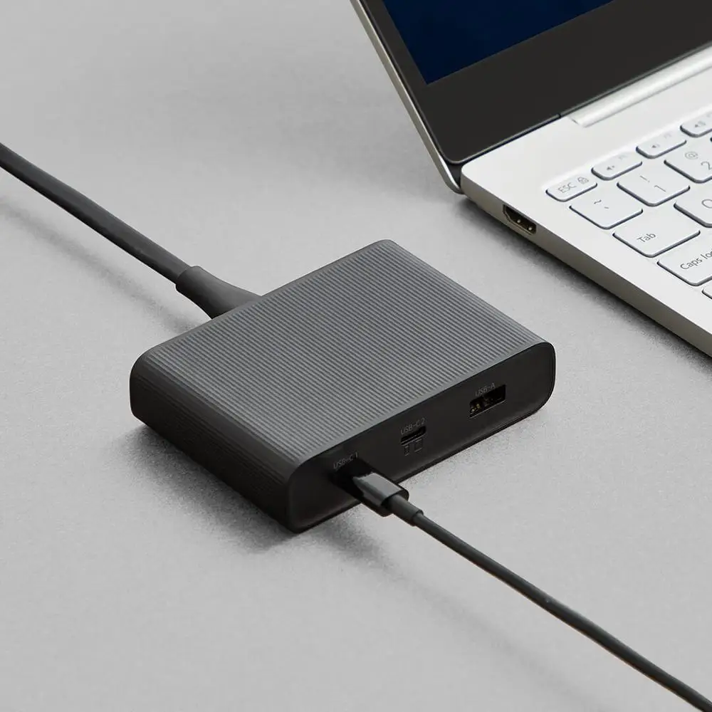 Оригинальное настольное зарядное устройство Xiaomi ZMI 65 Вт 3 порта PD3.0 USB 2C1A для Android iOS