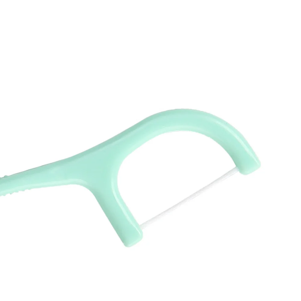 

50 Pcs Disposable Dental Floss Stick Professional Superfine Dental Floss Quality String Tooth Picks Oral Clean Tool