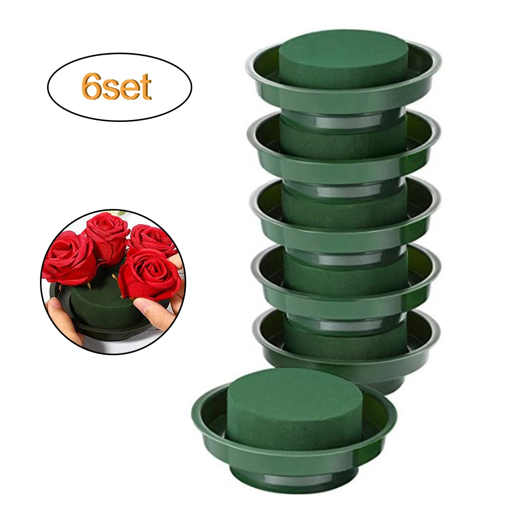 

6 шт. из пены с цветочным рисунком цветок кирпичные блоки вставка сушенный цветочный грязи ручка с цветочками для взрослых; Пены для свадебн...