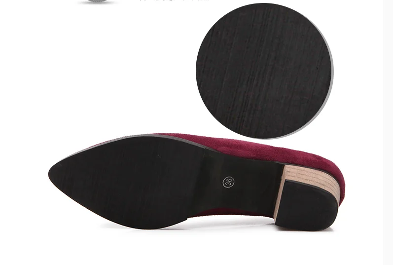 Женские туфли-лодочки на толстом деревянном каблуке с кристаллами