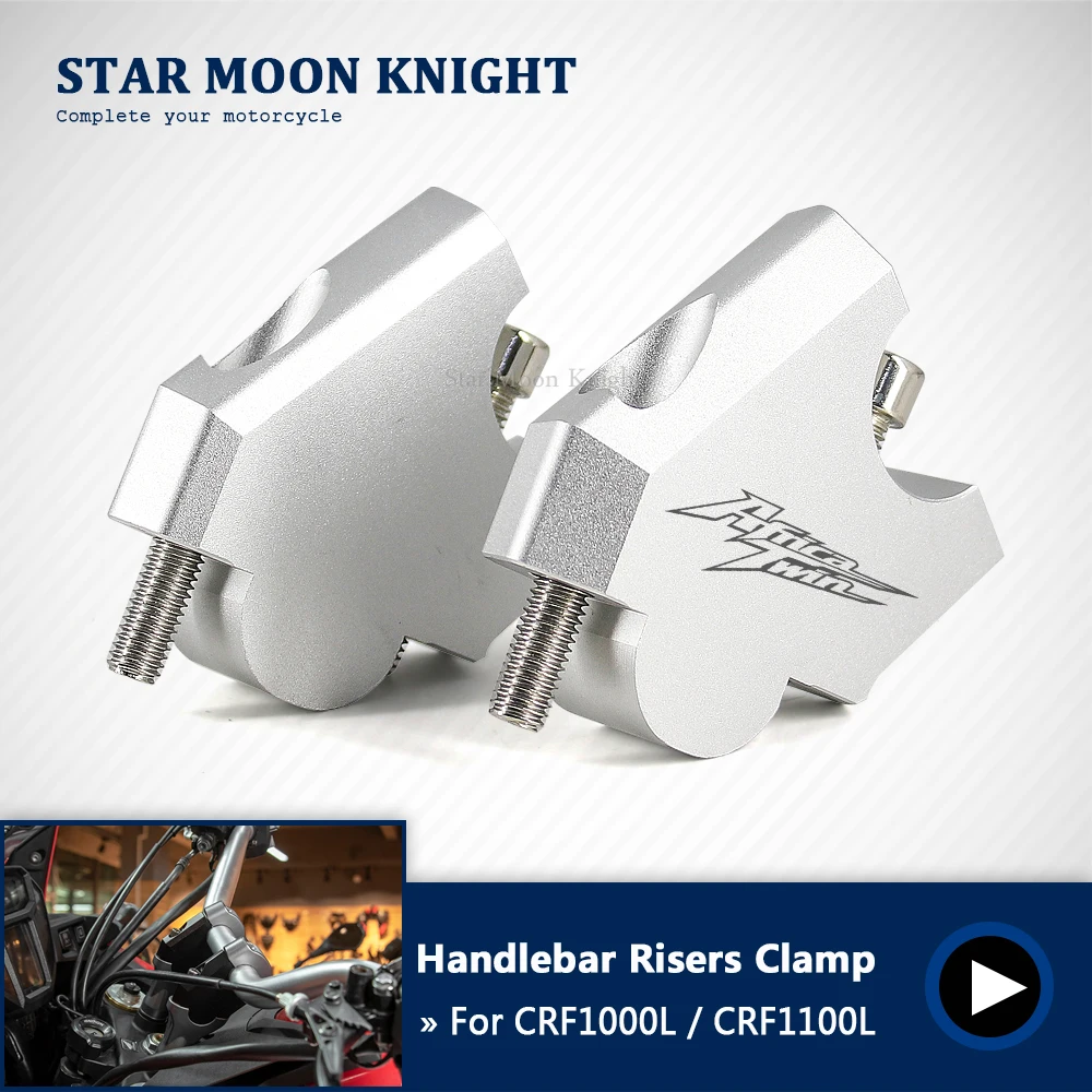 

Motorcycle Handlebar Risers Clamp Mounting Mount Riser CNC Billet Aluminum For HONDA CRF1100L CRF1000L Africa Twin Adventure