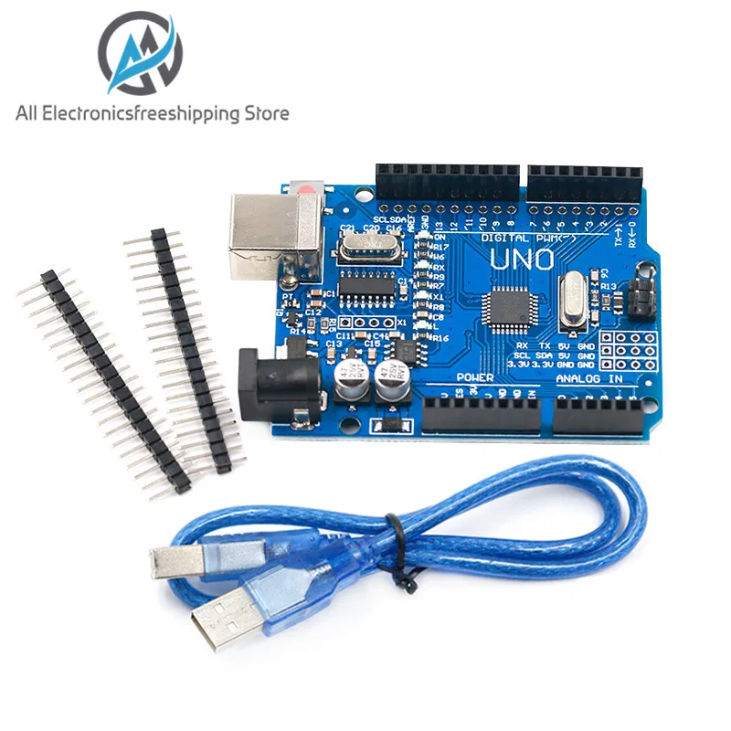 Высокое качество один Комплект UNO R3 CH340G + MEGA328P Чип 16 МГц для Arduino макетная плата USB