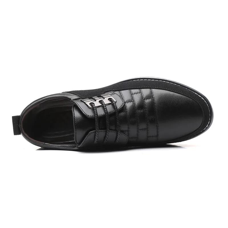 LIN KING Spring Autumn Men Casual Shoes Comfortable Mens Fashion Lace-up Leather Flats Zapatillas Hombre Plus Size | Обувь
