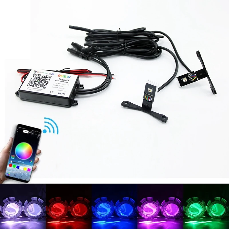 

Devil Eye Demon Eyes RGBW for Hella 3R G5/WST Projector Headlight Lens Retrofit Bluetooth APP Control Car Accessories