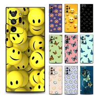 smile face and butterfly phone case for samsung m01 m11 m12 m21 m31 m32 m42 m1 m22 m41 m52 m62 note 20 8 9 10 plus silicone