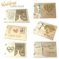 engraved classic oak tree wood wedding guest bookcustom guestbookrustic wedding decorfamily anniversary gift for couple