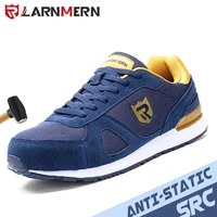 larnmern work shoes men construction steel toe boots breathable sneakers anti static non slip lightweight safety shoes women