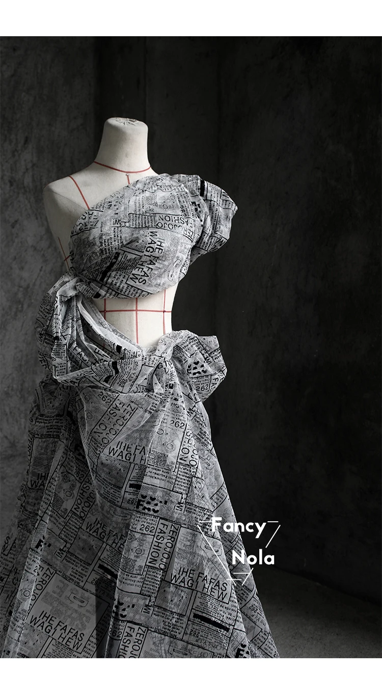 Газовая ткань для газет весна/лето потрясающая Тюль шириной 155 см Креативная