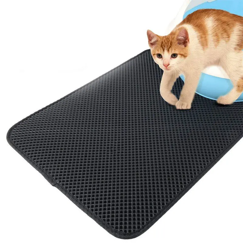 

Waterproof Double-layer Non-slip Cat Litter Catcher Mat Household Smooth Larger Holes Pet Cats Dogs Bed Mats