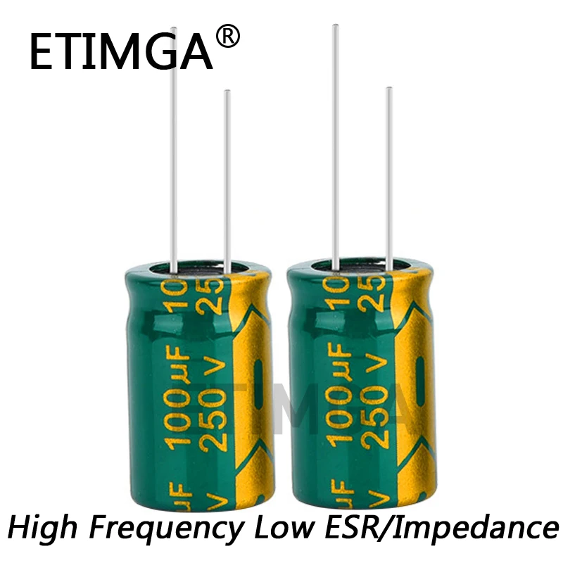 2 шт./лот высокая частота низкое сопротивление 250v 100 мкФ алюминиевый