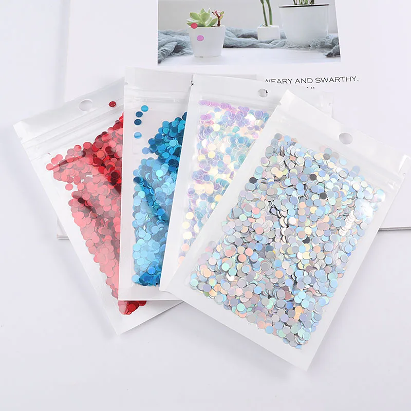 

Ultrathin 3mm 4mm Dot Nail Sequins PET Paillettes Laser Sequin for Nails Art Manicure Wedding Christmas Decoration Confetti 10g