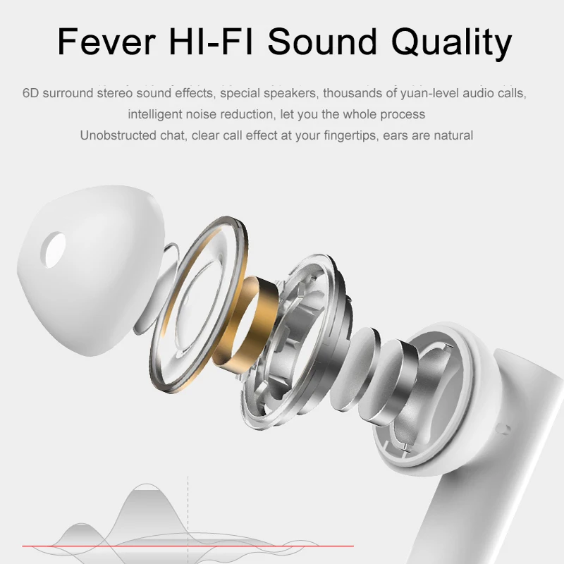 Беспроводные наушники TWS M6 Plus Bluetooth 5 0 с ЖК дисплеем умный термометр для лба HiFi