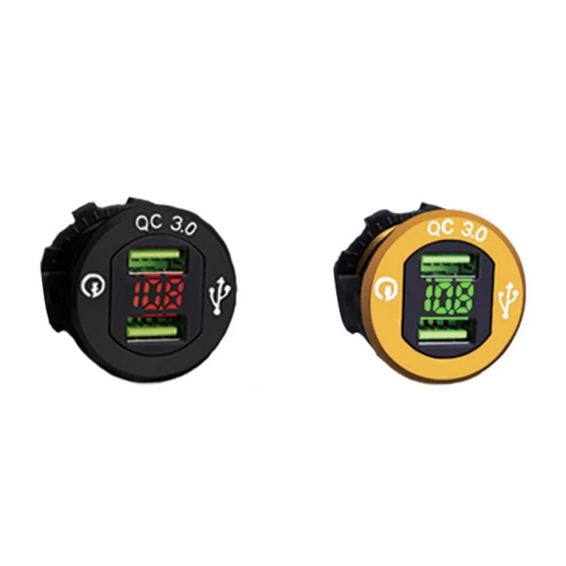 

DHBH-Car Charger Dual Qc3.0 Quick Charge Usb Charger 12V-24V Type Mobile Phone 2 Port Smart Universal Charger Adapter for Samsun