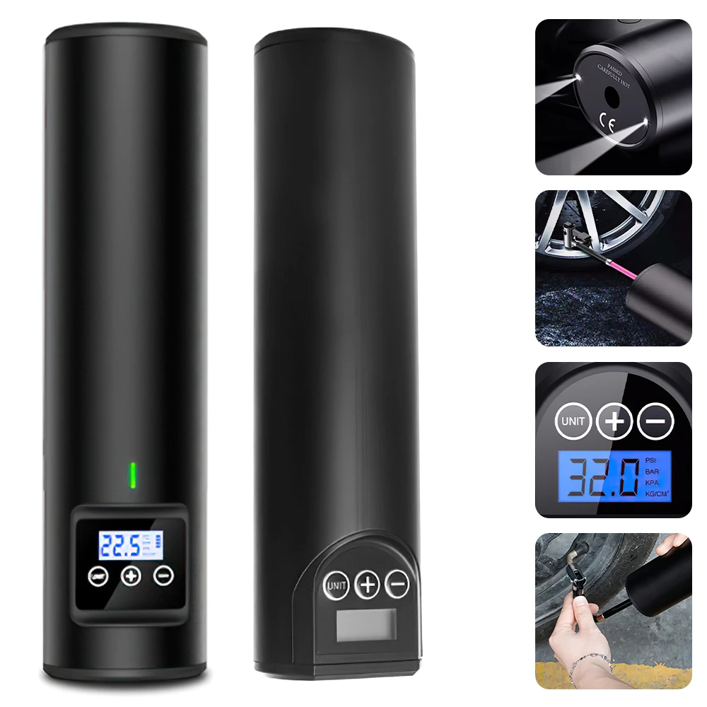 Comprar Bomba De Aire Eléctrica Inteligente Para Neumáticos De Coche, Compresor De Aire Portátil Con Pantalla Digital Para Bicicleta Y Motocicleta