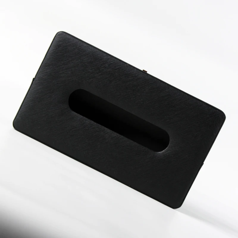 Черный современный тканевый чехол кожаный Органайзер для салфеток