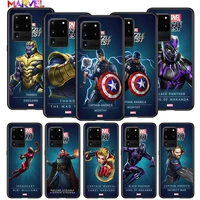 marvel cool hero for samsung s20 fe ultra plus a91 a81 a71 a51 a41 a31 a21s a72 a52 a42 a02s soft black phone case