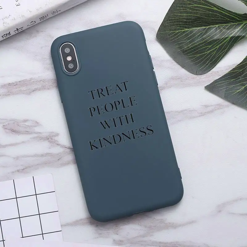 

Treat People With Kindness Harry Styles Phone Case For iPhone XS MAX 11 Pro X XR 7 8 6 Plus Candy Color blue Soft Silicone Cover