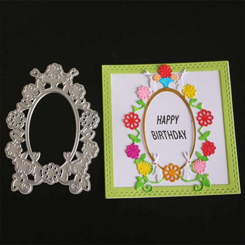 YINISE удары срезанный цветок кольцо металлические режущие штампы для трафареты