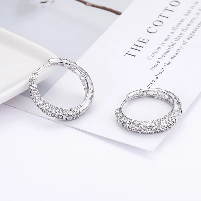 Женские серьги-кольца MAIKALE серьги с полым сердцем и цирконием модные ювелирные