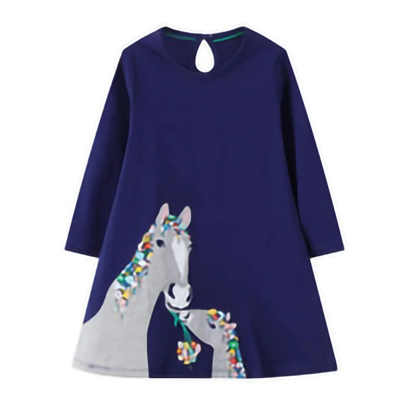 Платья для маленьких девочек Платье дня рождения с единорогом Костюм принцессы