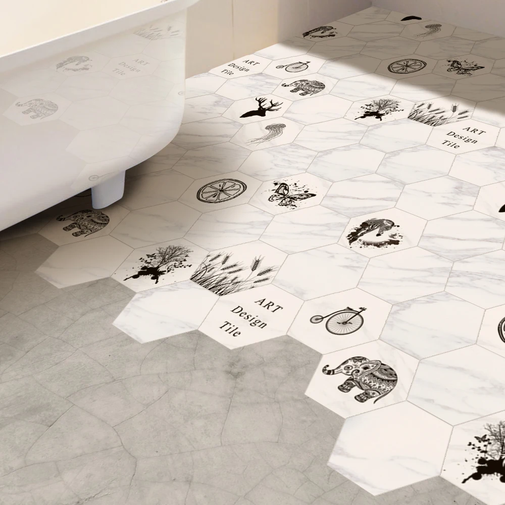 Nordic Водонепроницаемый Ванная комната пол наклейки палку корки самостоятельно