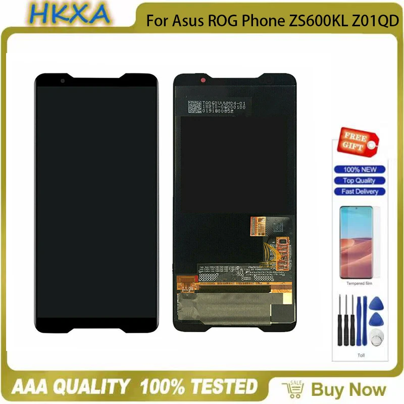 for original asus rog phone zs600kl z01qd lcd display touch screen digitizer glass assembly frame free global shipping