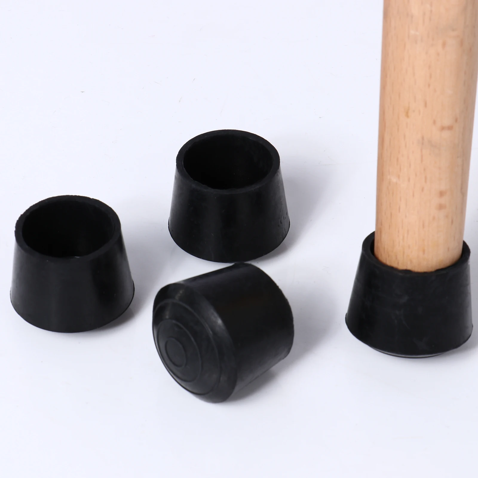 

12 Table Chair Foot Cups Legs Protectors Anti Slip Stool Tube Plugs Non Vibration Furniture Feet Covers Pads Durable Rubber Caps