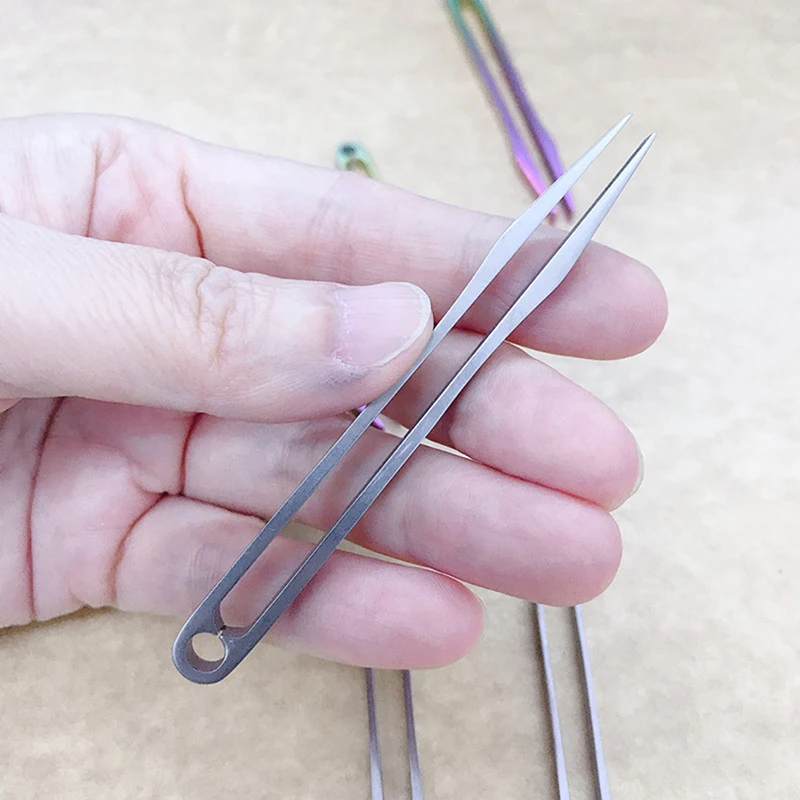 

Titanium Camping Tweezer Clamp Pick Up Pocket Outdoor Travel Clip Mini Tool