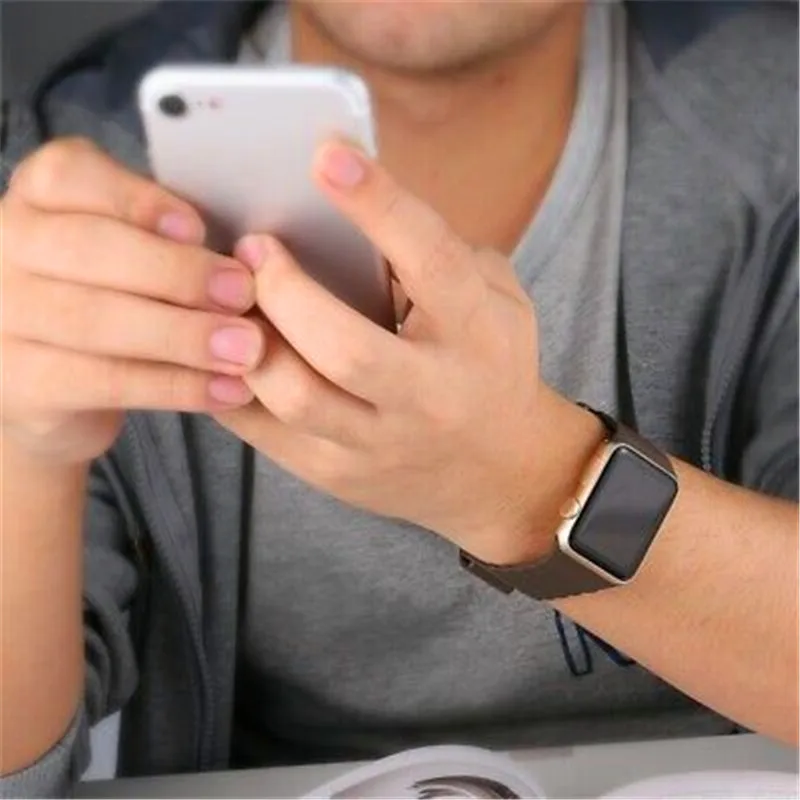 Ремешок из натуральной кожи с магнитной петлей для apple watch band 38/42 мм и для apple watch 4 44/40 мм браслет для iwatch series 3 2 1
