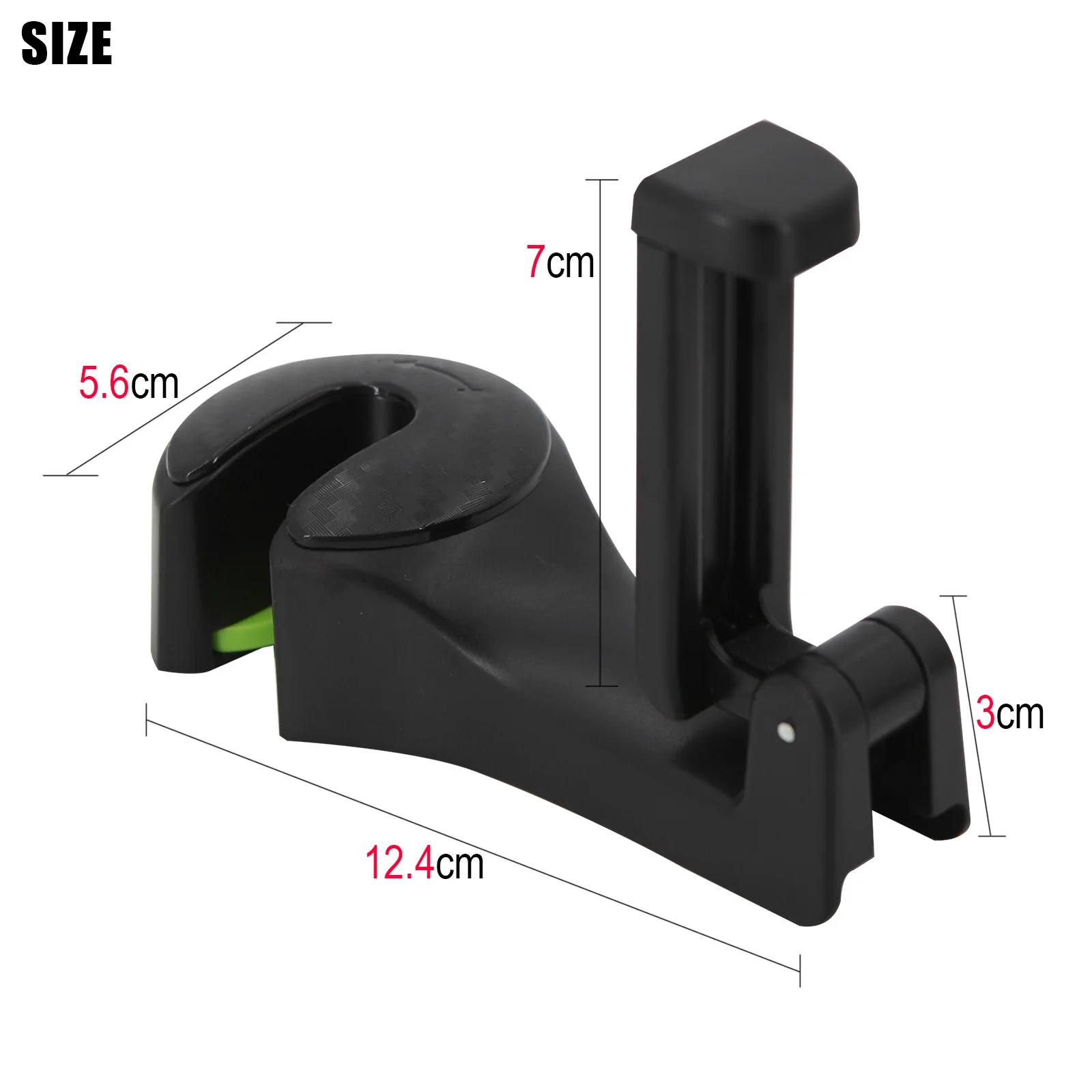 

2 in 1 Car Headrest Back Hook with Phone Holder Seat Back Hanger for Bag Handbag Purse Grocery Cloth Foldble Clips Organize